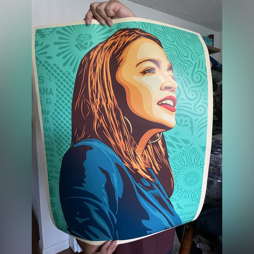 Alexandria Ocasio Cortez AOC print by Hecho con Ganas